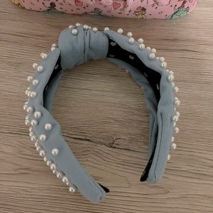 Lele Sadoughi Sky Blue Woven Headband